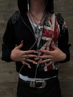Harajuku British Flag Gothic Cardigan
